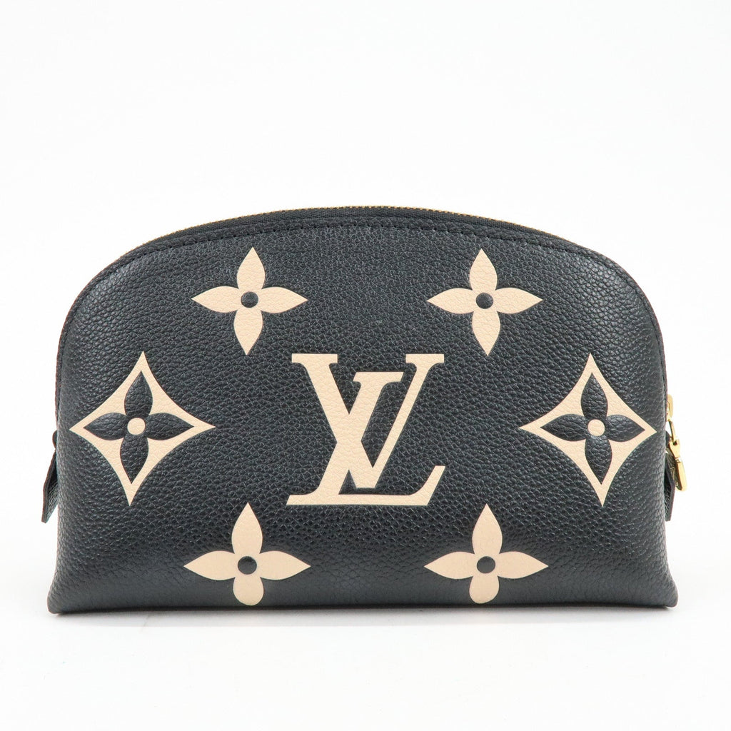 6647 - Louis Vuitton Bicolor Monogram Empreinte Cosmetic Pouch Noir M59086