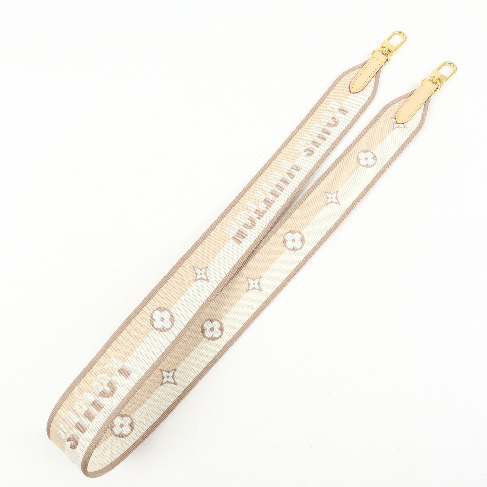 6655 - Louis Vuitton Canvas Nume Shoulder Strap Beige 110cm