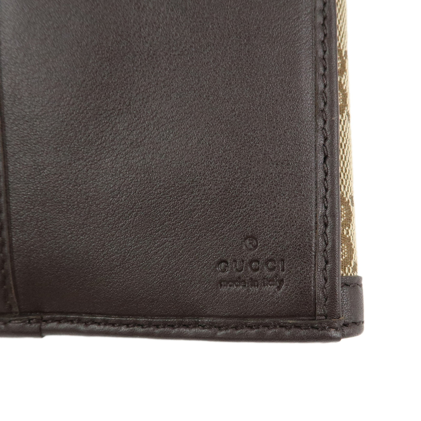 6684 - Gucci Interlocking G Canvas Leather Double Flap Long Wallet