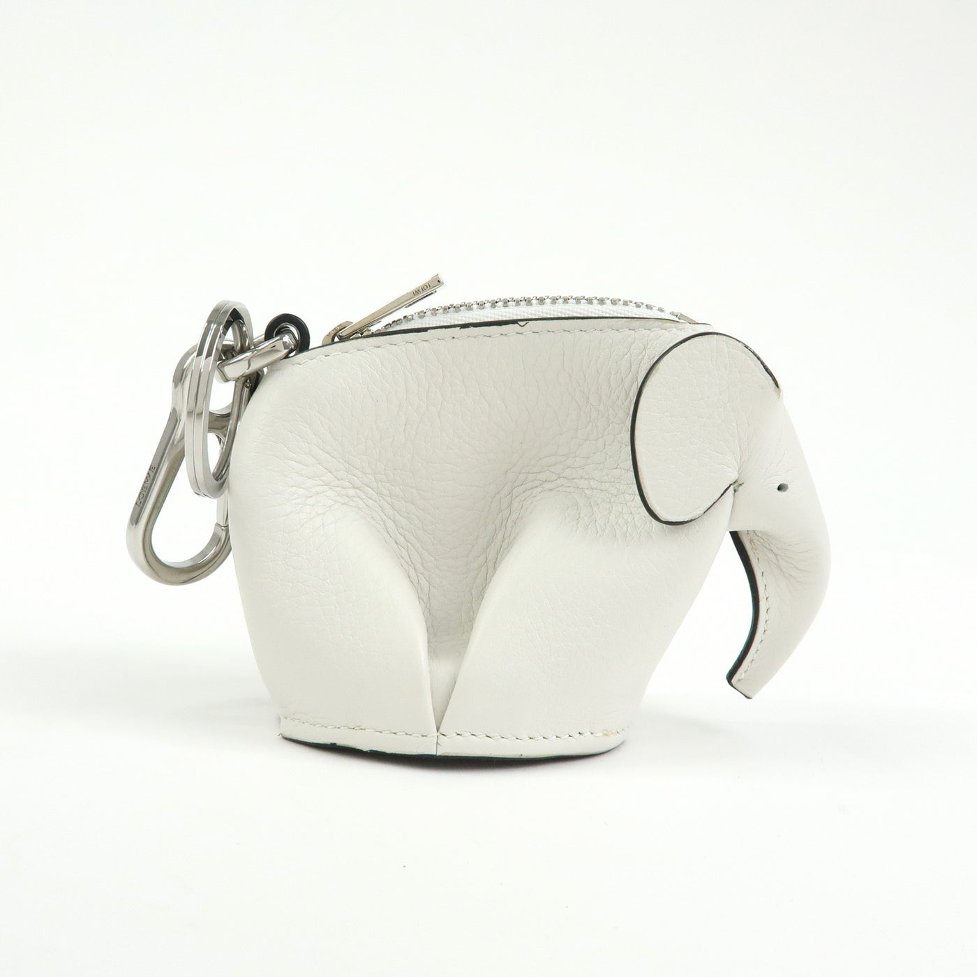 6690 - Loewe Calf Leather Elephant Coin Purse White