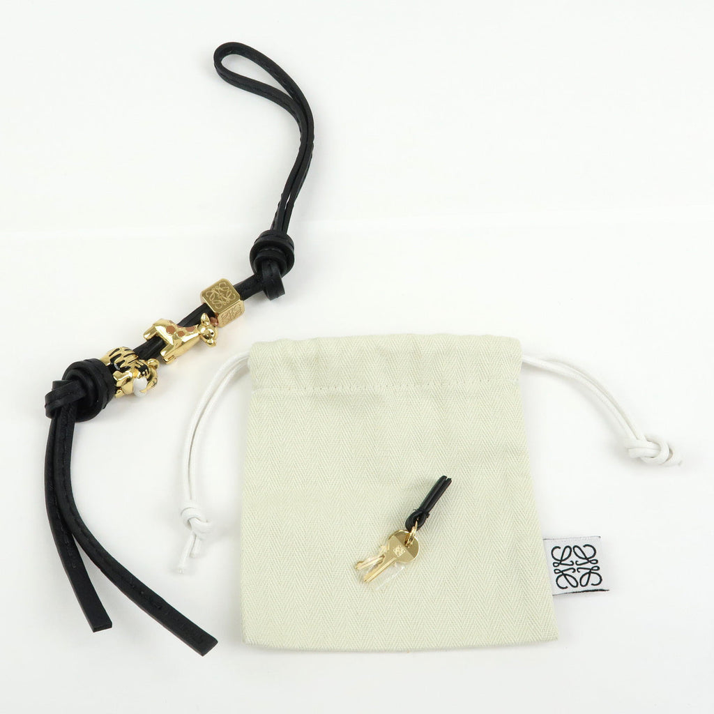 6692 - Loewe Anagram Personalization Metal Leather Bag Charm