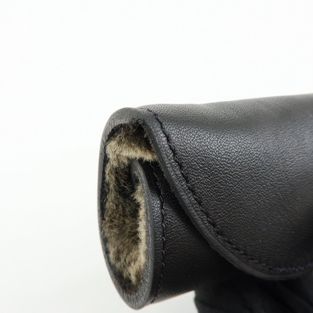 6170 - Hermes Leather & Fur Shoe Polishing Glove Buffing Mitt