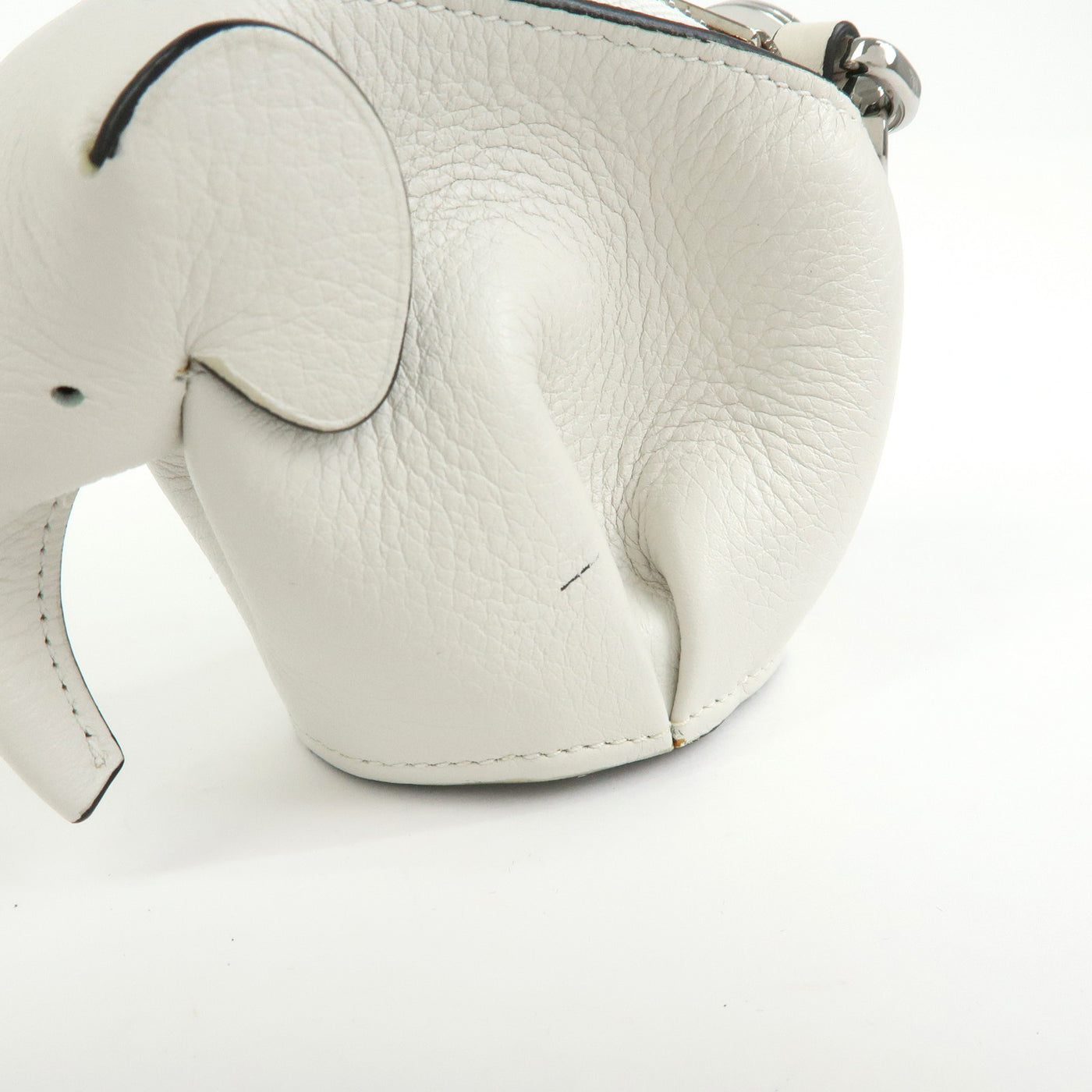 6690 - Loewe Calf Leather Elephant Coin Purse White