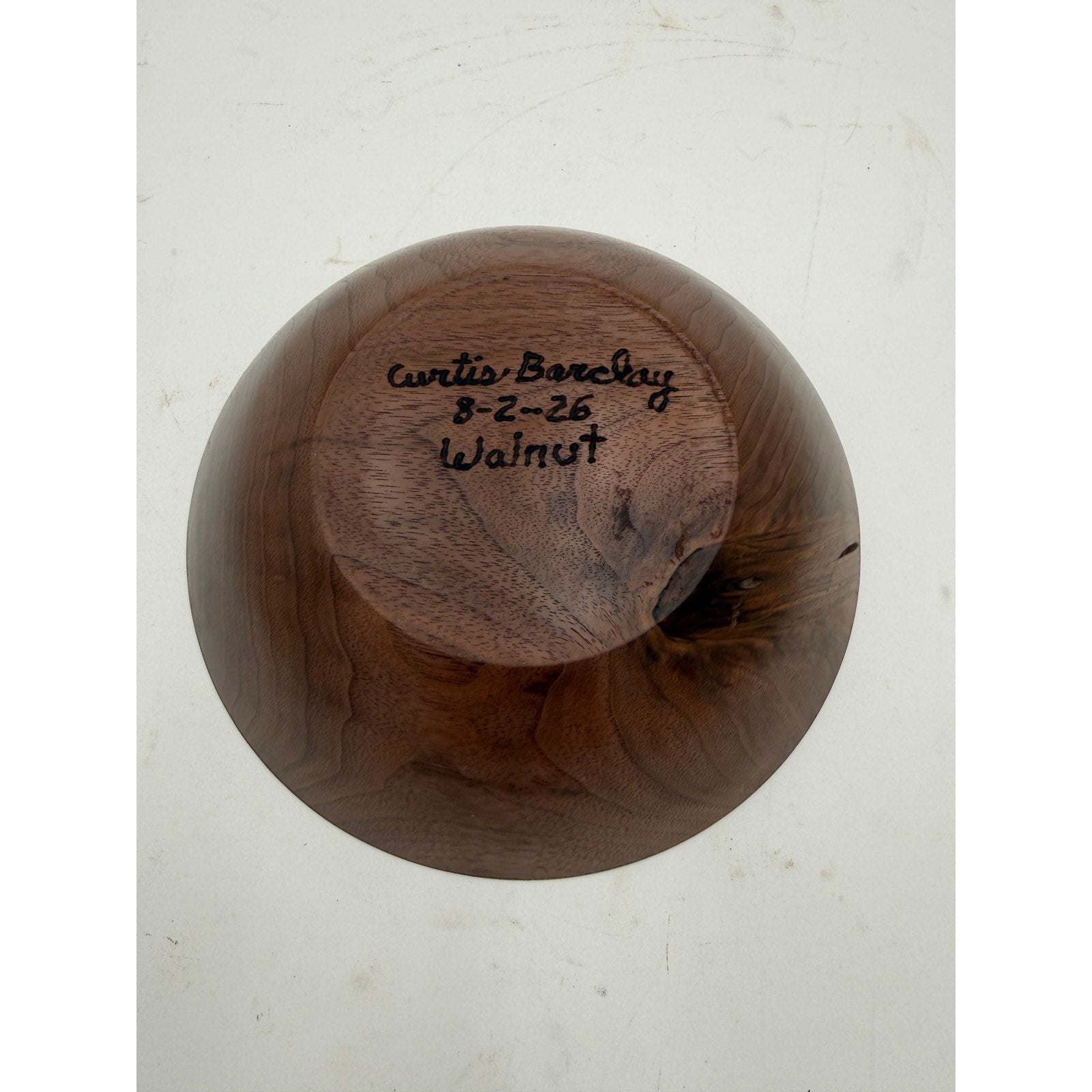 Hand Turned Walnut Bowl for the Home, 9.5x2.5 Inches, SKU 1411, One of a Kind
