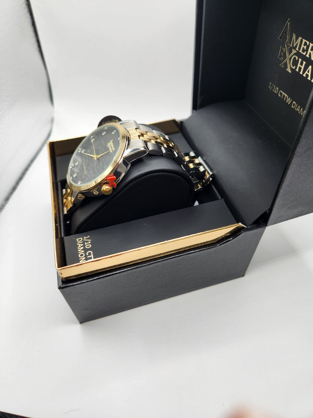 American Exchange Men's Genuine Diamond Collection Bracelet Watch - NWT