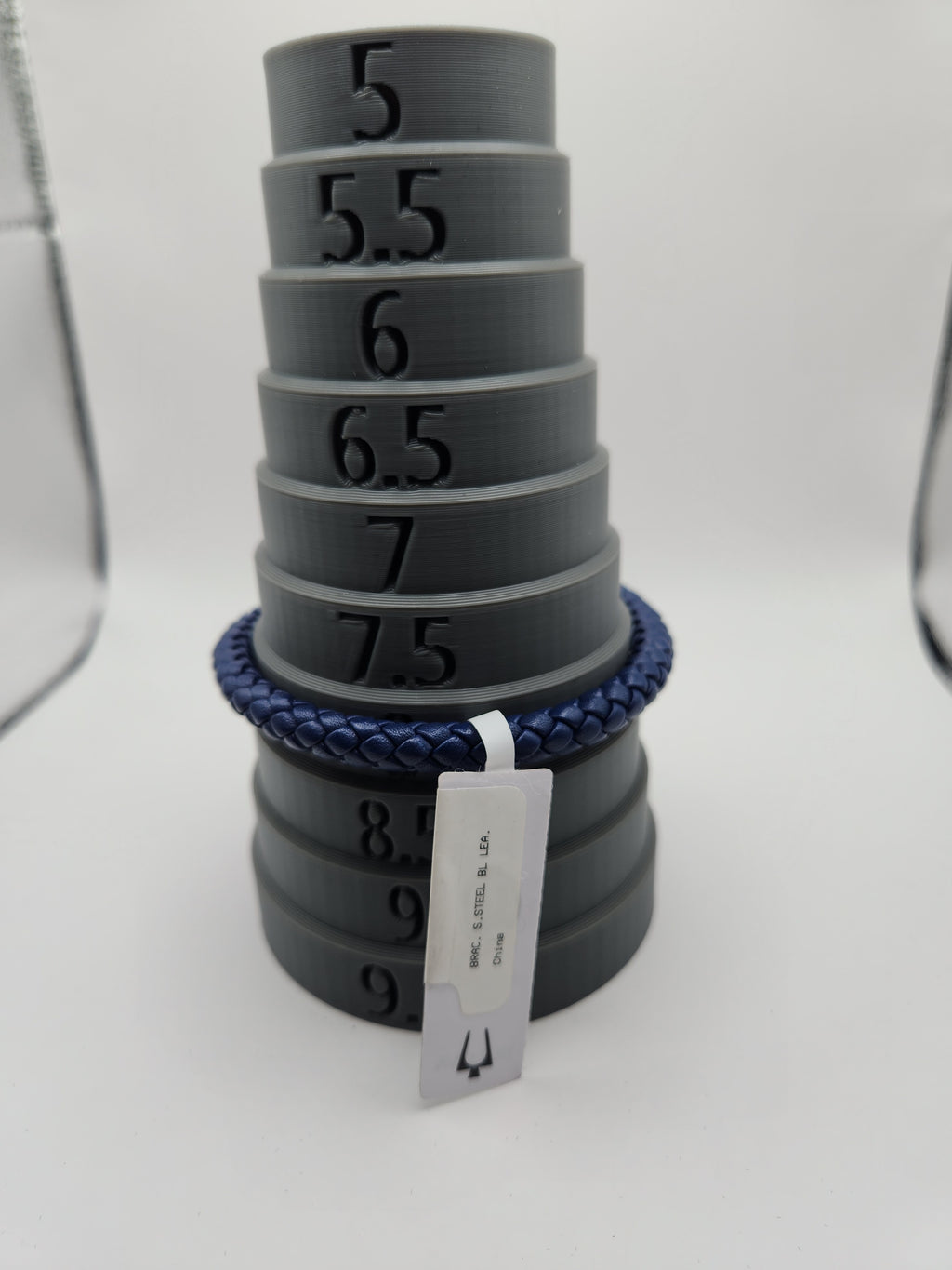 Bulova Jewelry Men's Marine Star Braided Leather Bracelet with Tuning Fork Clasp - NWT