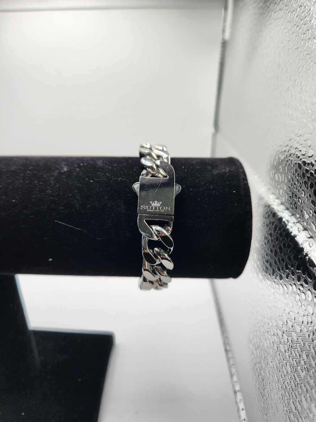 Sutton Stainless Steel Miami Cuban Chain Bracelet