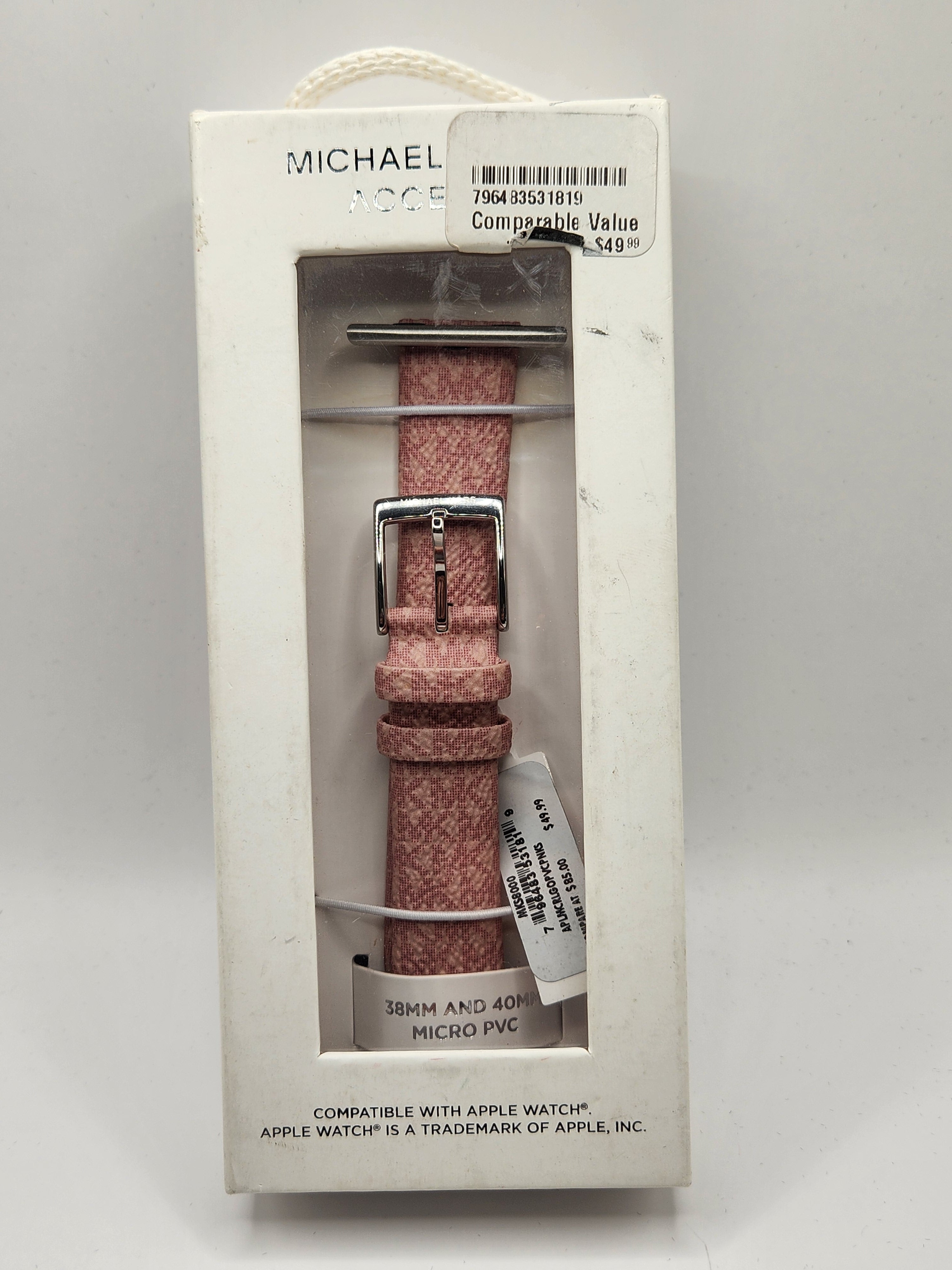 Michael Kors MK Logo Pink Apple Watch Band 38-40mm