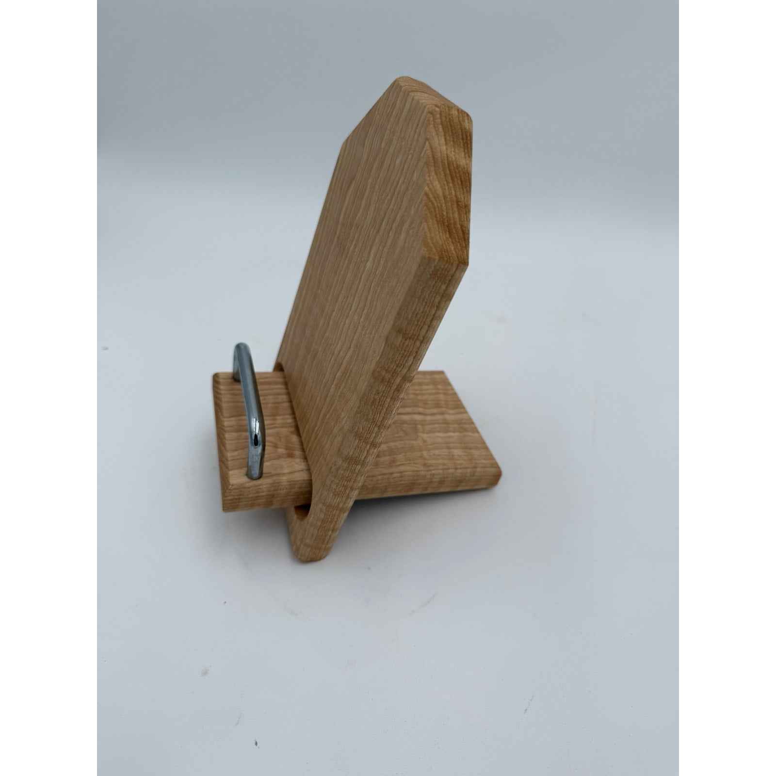 Curly Maple Phone iPad and Cookbook Stand, handmade wood holder, 8.5x6 inches, kitchen counter stand, functional design