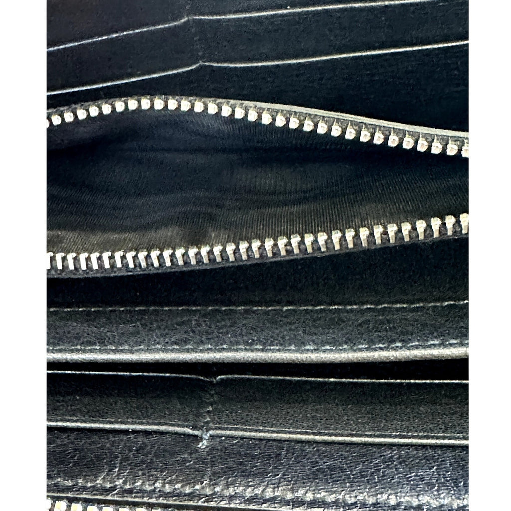 Balenciaga Classic Moto Zip Around Long Wallet