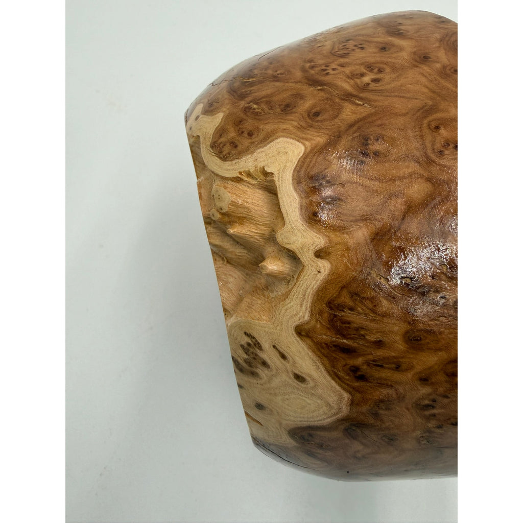 Heirloom Quality Turned Burl Wood Bowl, 5.25 x 2.25 inches, food safe, decorative centerpiece, functional gift