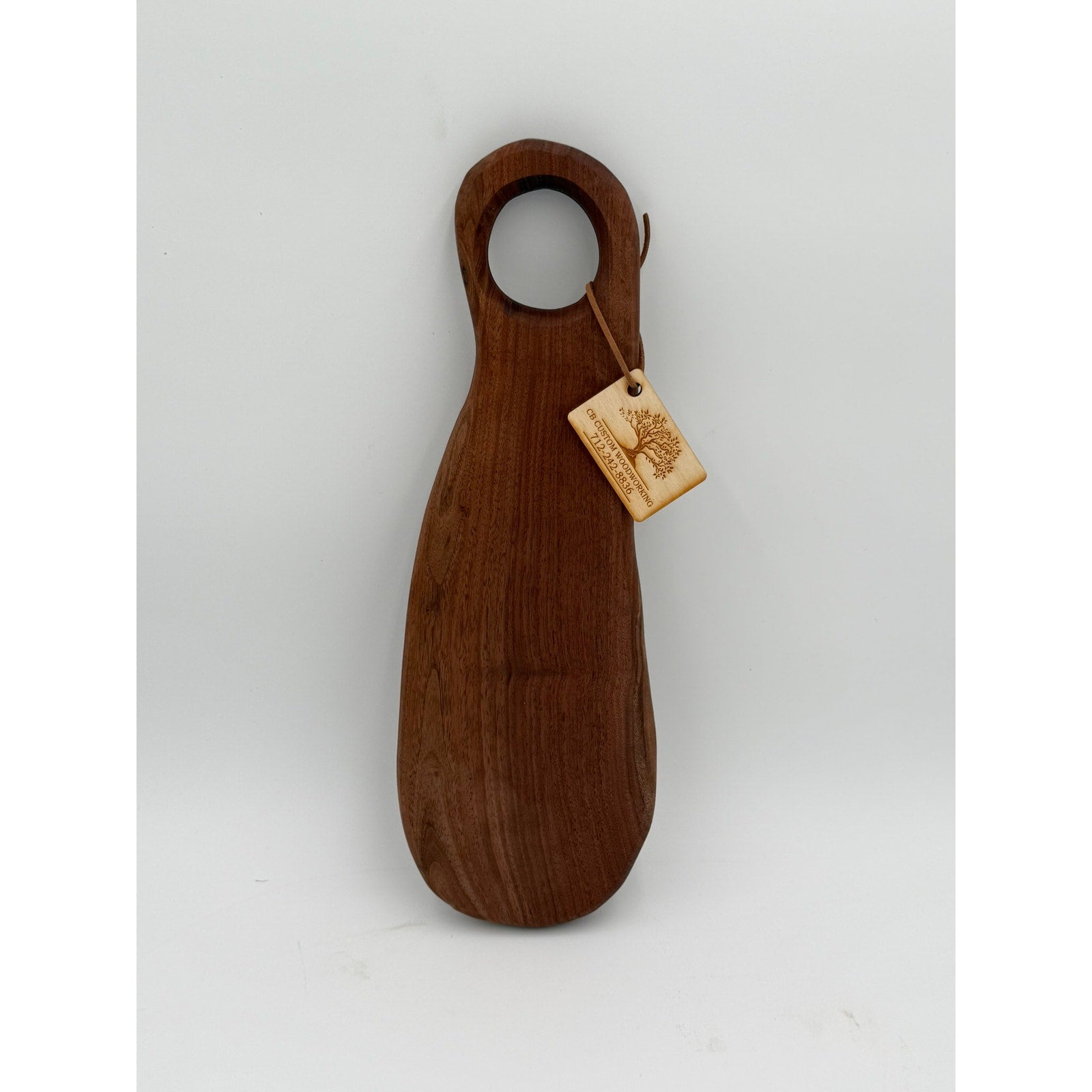 Walnut Oval Charcuterie Board with Handle, 15.5 x 5.25 x 1, beautiful grain, serving and display, functional kitchen decor