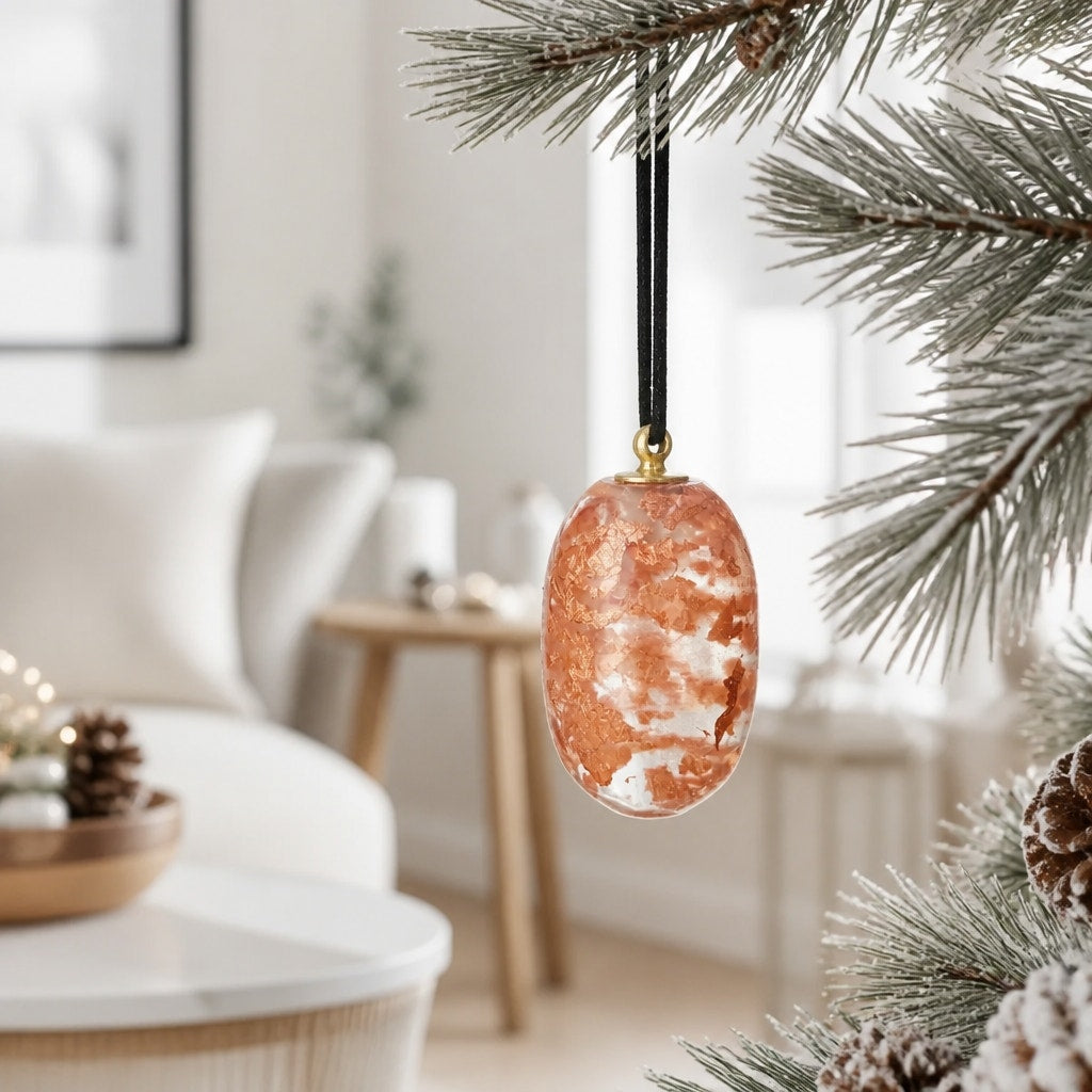 Hand Turned Christmas Tree Ornament, Hand Crafted Holiday Decor, SKU 1442 to 1451