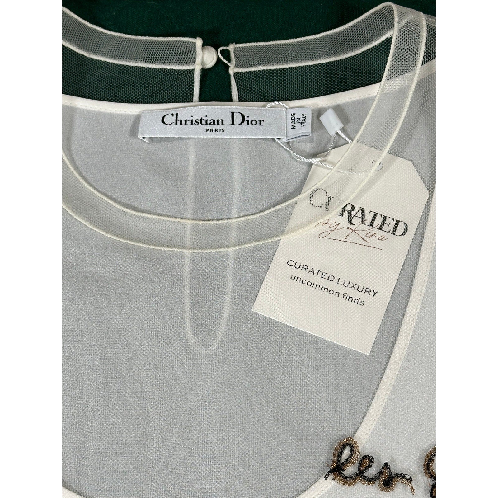 Christian Dior 2021-22 Les Gémeaux Mesh Embroidered Top & Tank