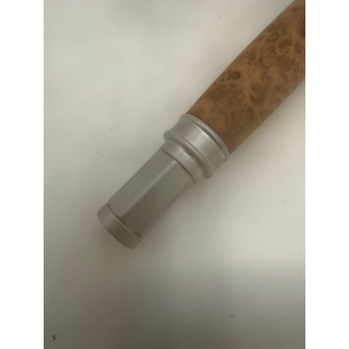 Vertex Fountain Pen in Spalted Tamarind, Hand Turned Barrel, Ink Pump, Cartridge, SKU 1469