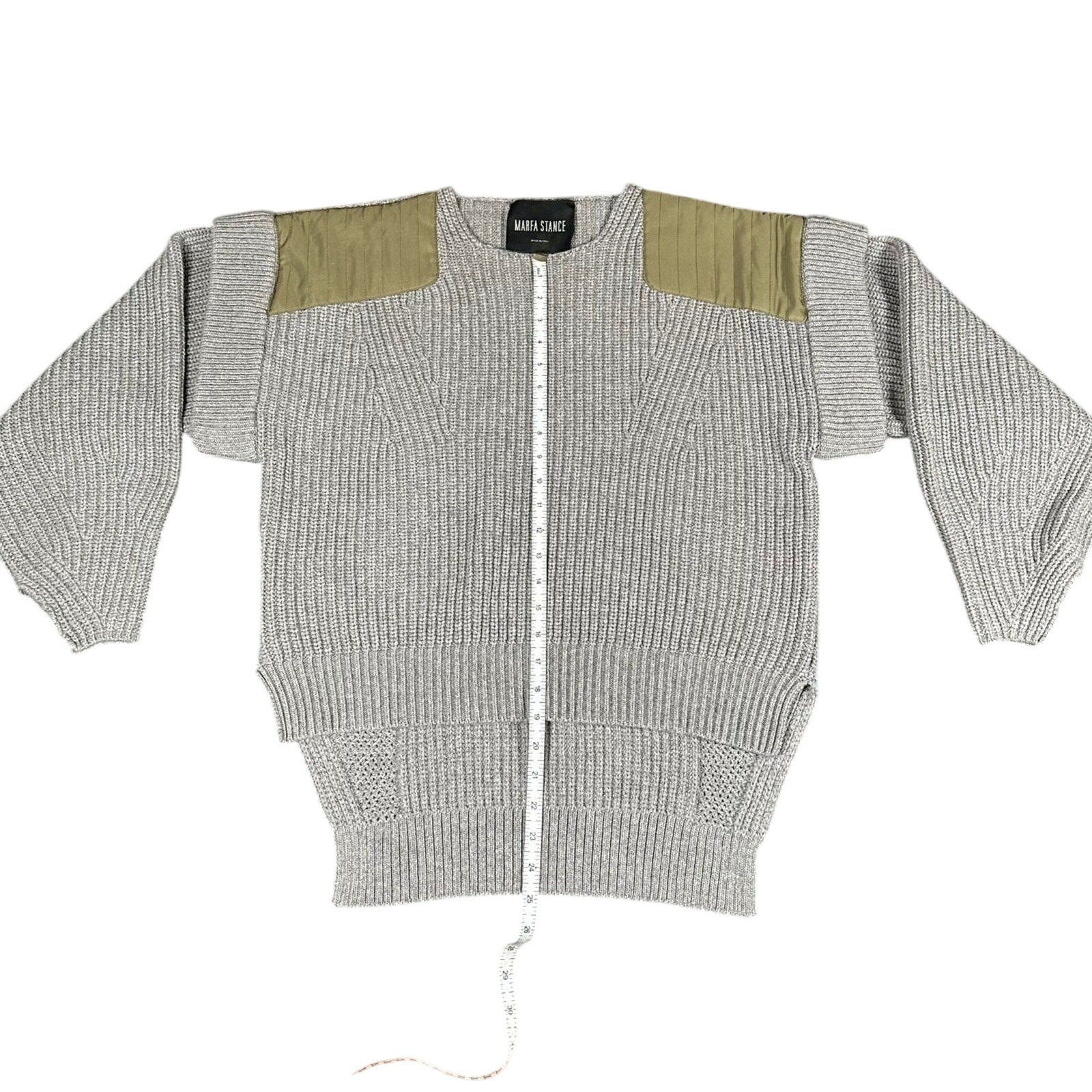 Marfa Stance Wool Cashmere Convertible Sweater Gray L