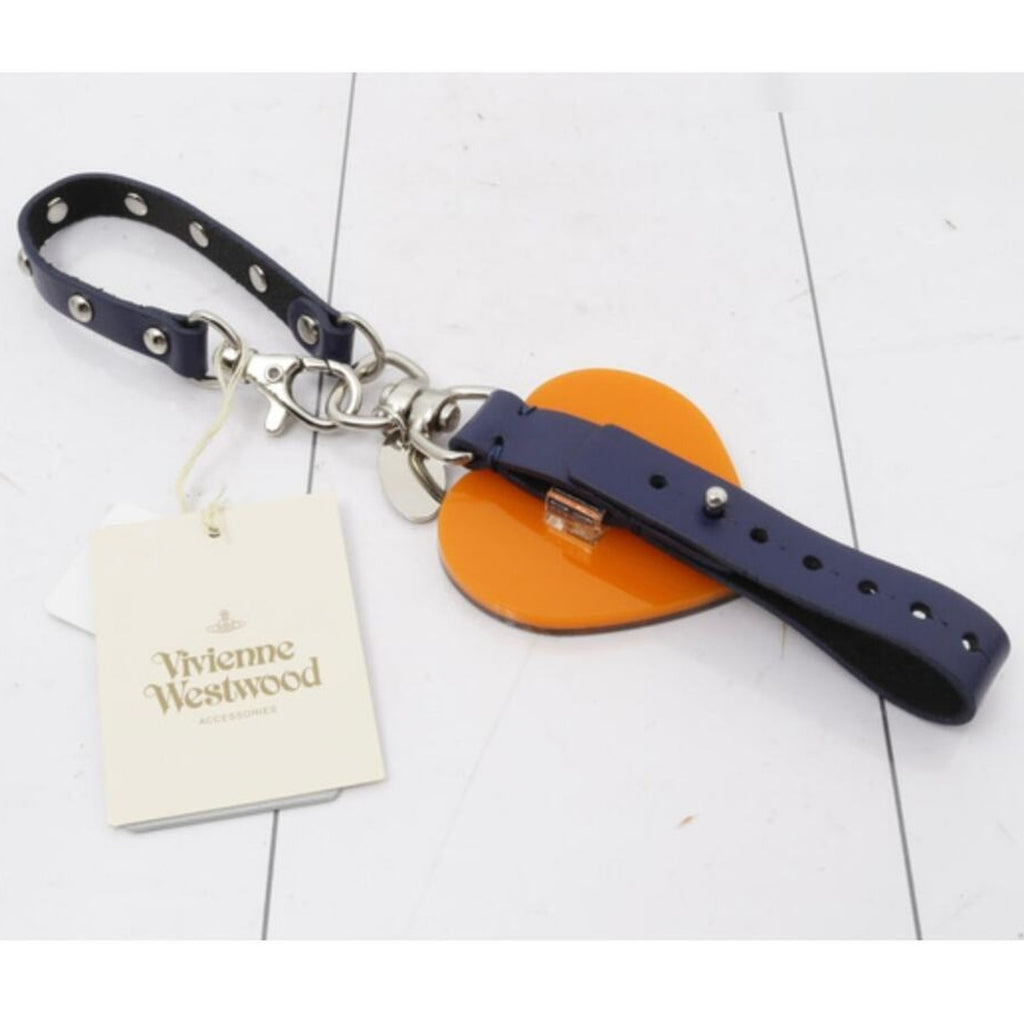 Vivienne Westwood Glove Holder Bag Charm | Plaid Heart & Leather Straps