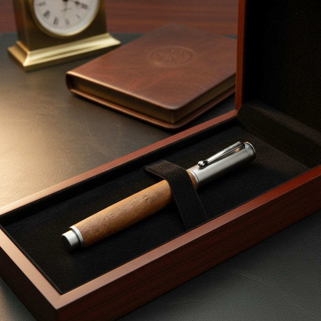 Zen Rollerball Pen, Persimmons Hardwood, Handmade Pen, Unique Writing Instrument, Functional Gift, Executive Gift