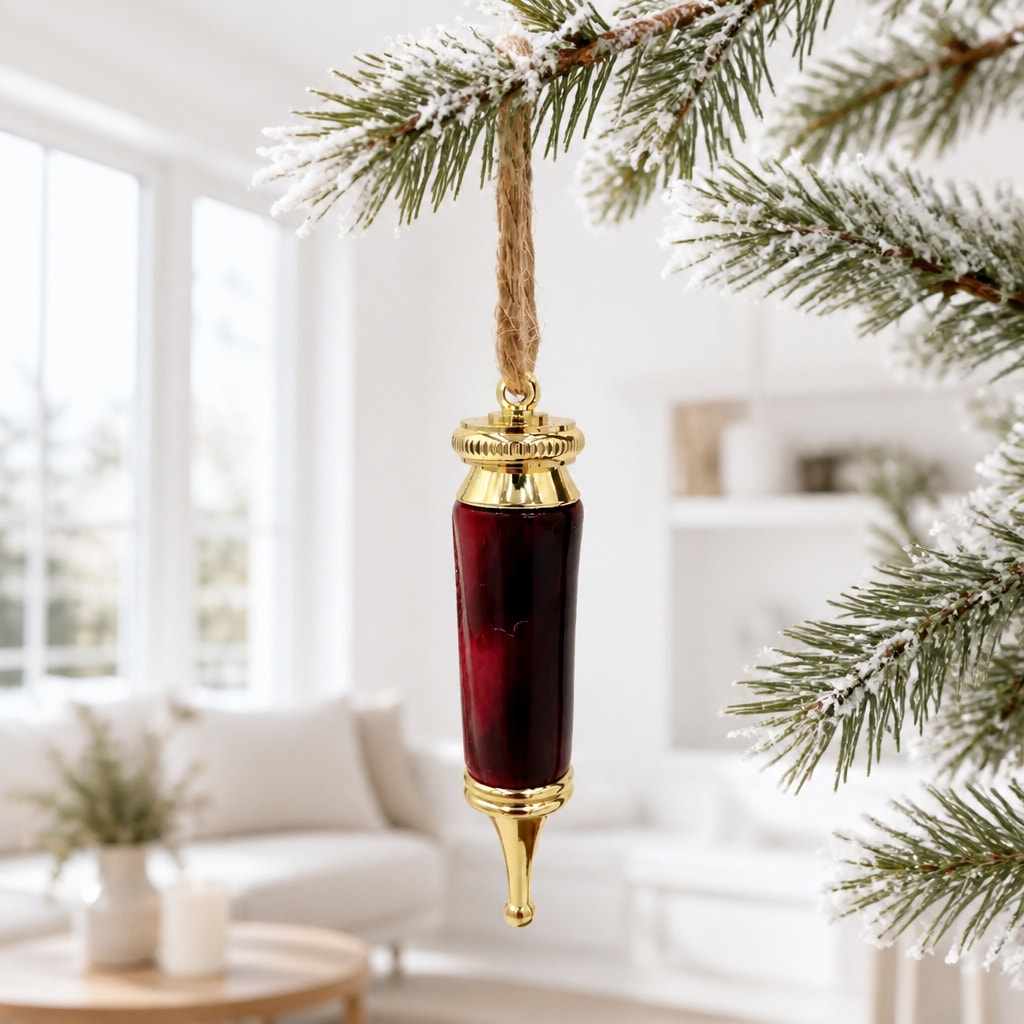 Hand Turned Christmas Ornament Collection, Wood and Epoxy, 2.5 Inch, One of a Kind
