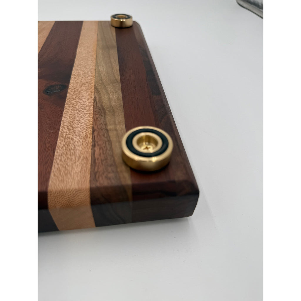 Walnut and Sycamore Cutting Board, Edge Grain, 12x8x1.5 Inch, Hand Crafted, SKU 1480
