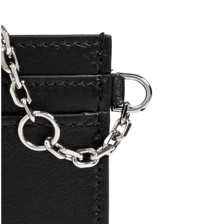 7438 - Alexander McQueen T-bar Cardholder Black - NWT