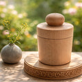 Hand Turned Maple Lidded Box for Keepsakes, functional desk organizer, 4x3 size, minimalist wood container, small storage jar