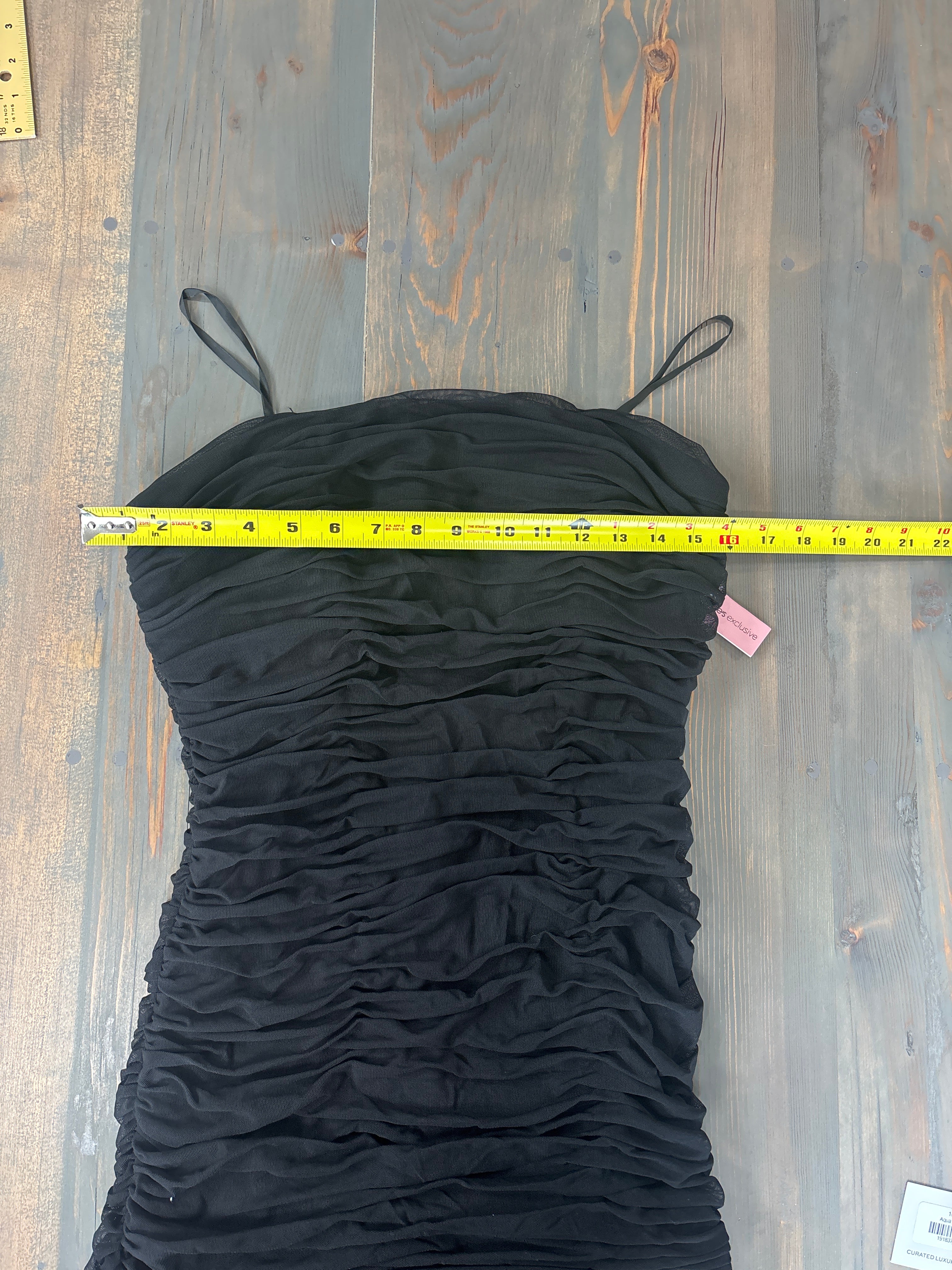 Aqua Long Stretch Mesh Strapless Gown - Size 8 - NWT