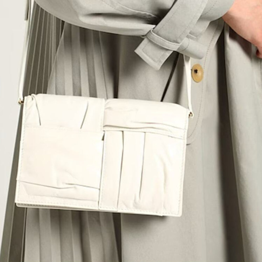 Bottega Veneta Mini Cassette Crossbody Bag | Winter White | NWT | Luxury