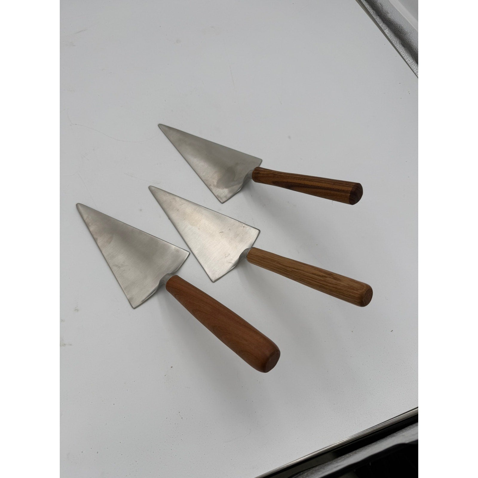 Handmade Pizza and Pie Server with Wood Handle, stainless steel blade, food safe, oak cherry or teak, kitchen gift