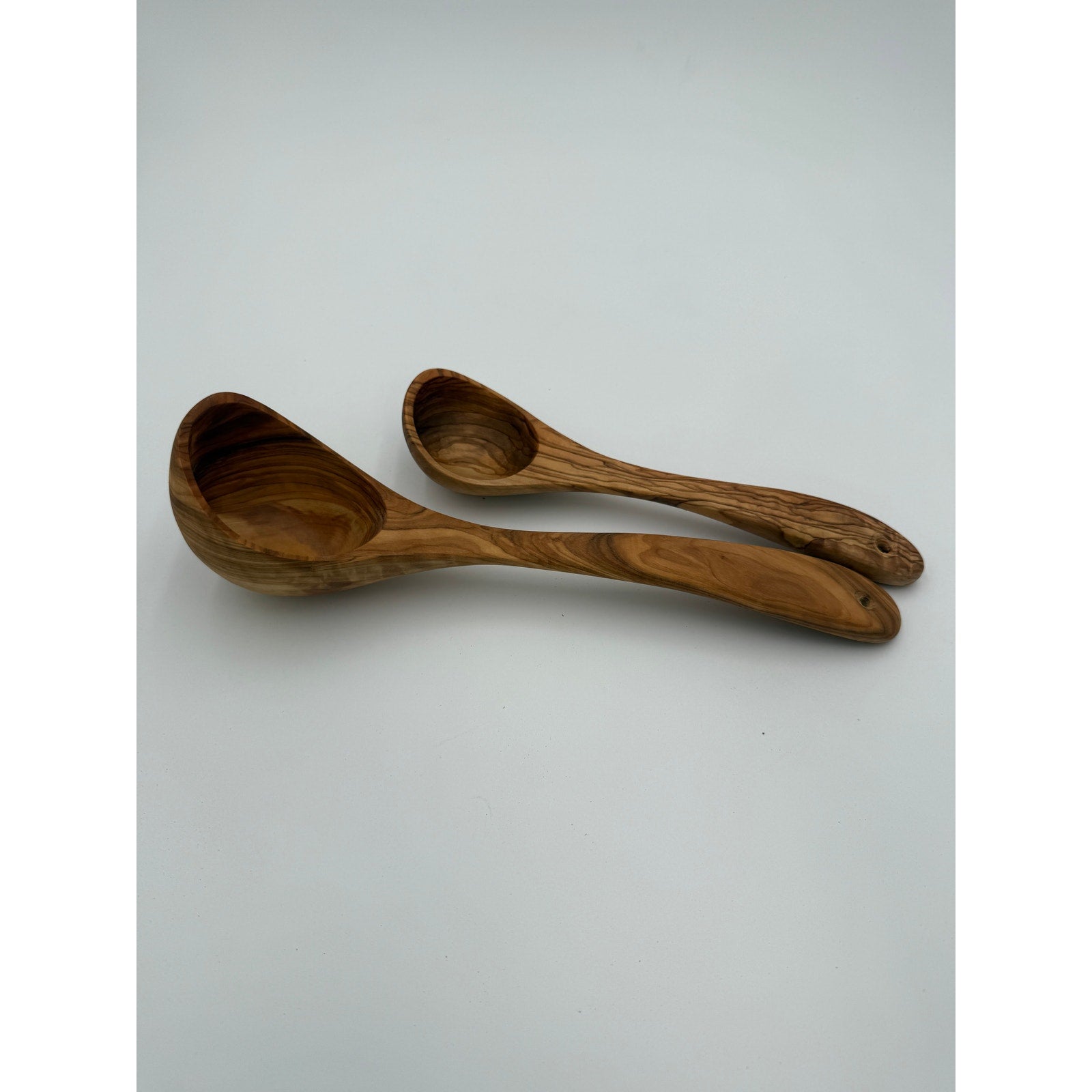 Handmade Olive Wood Kitchen Ladle, 9 or 12 Inch, Food Safe, Durable Utensil