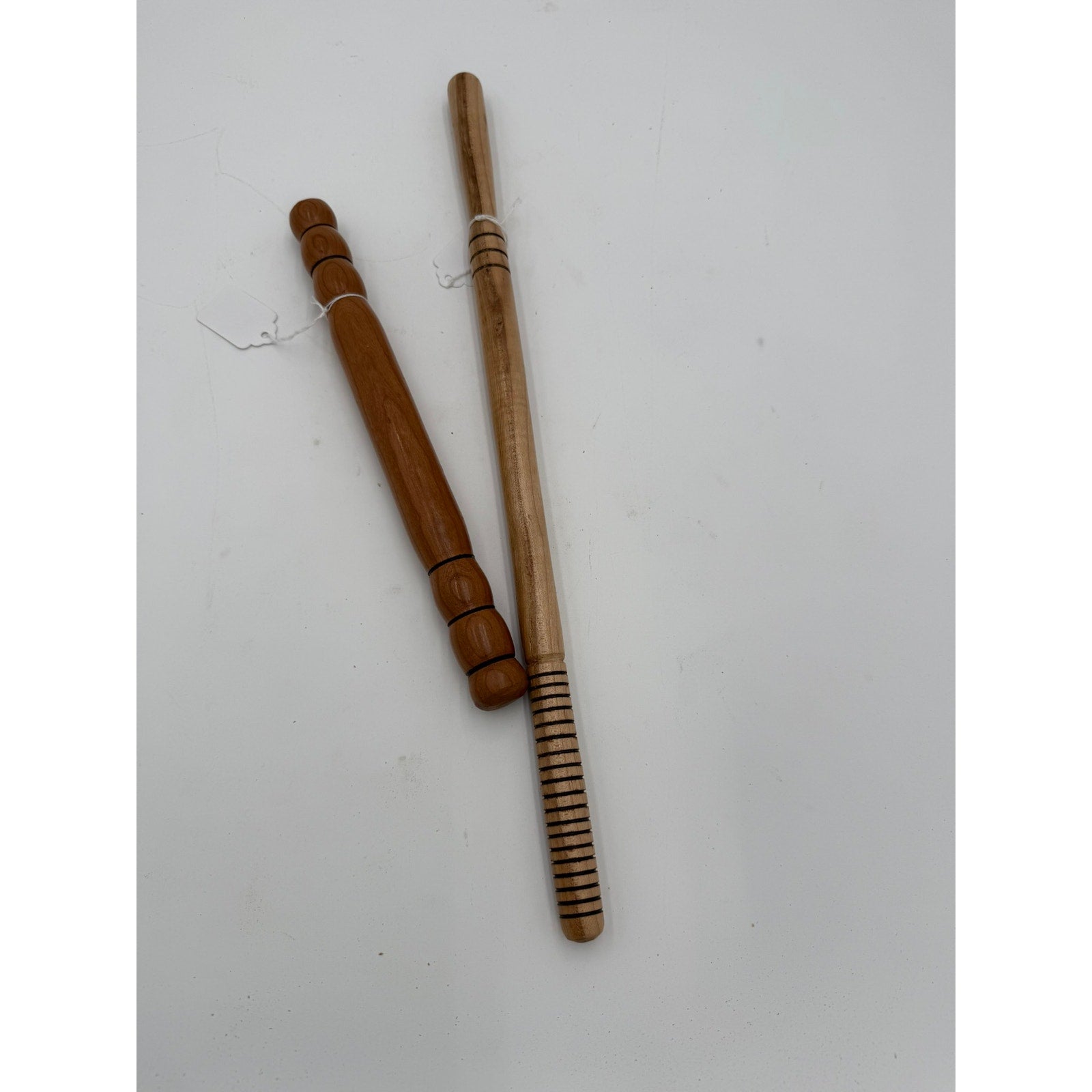 Hand Turned Hardwood Spurtle for Cooking, 12–18 inch sizes, cherry or hickory, ergonomic, smooth finish