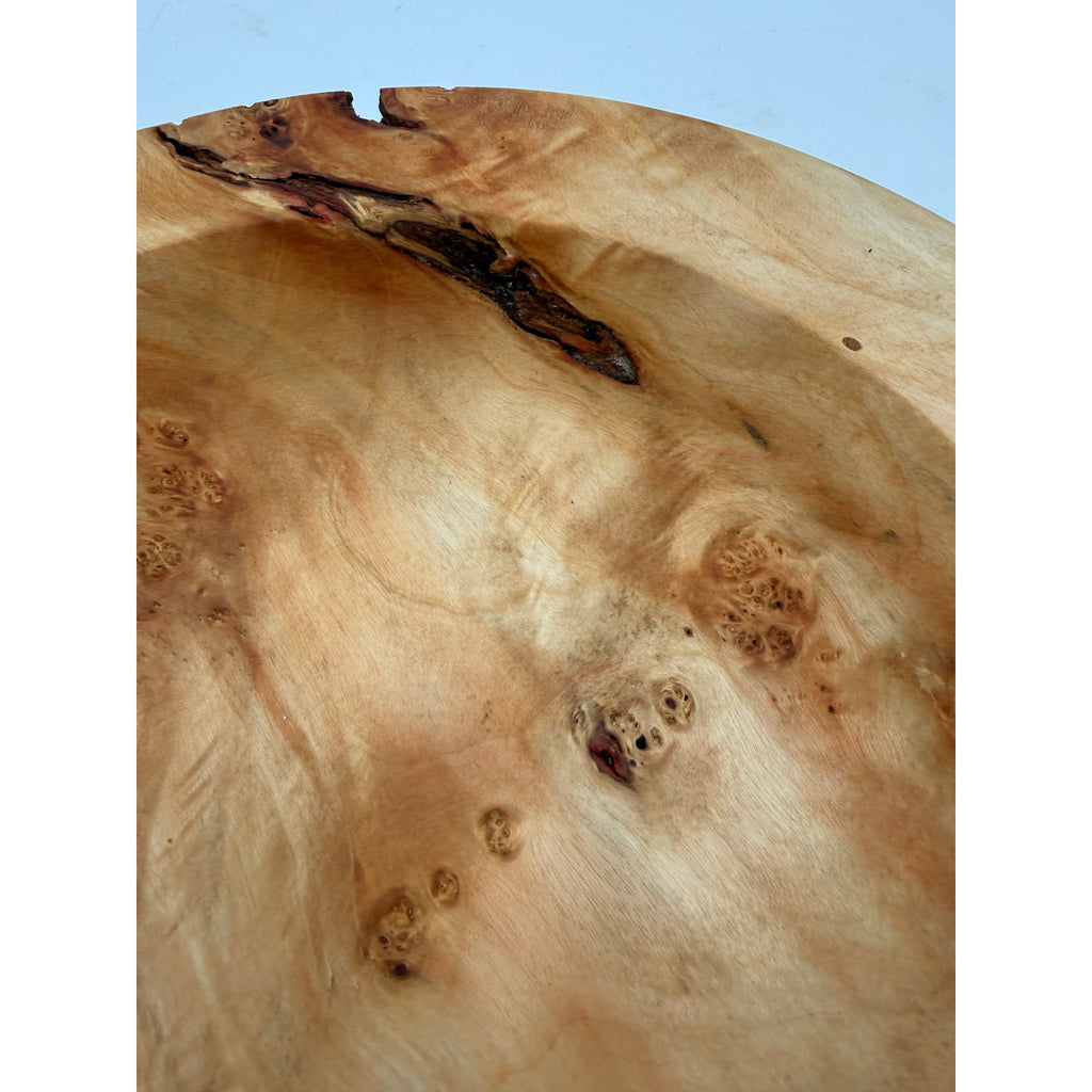 Box Elder Burl Hand Turned Wood Bowl 12x2.25, rare hardwood, artisan crafted, food safe finish, centerpiece, home decor