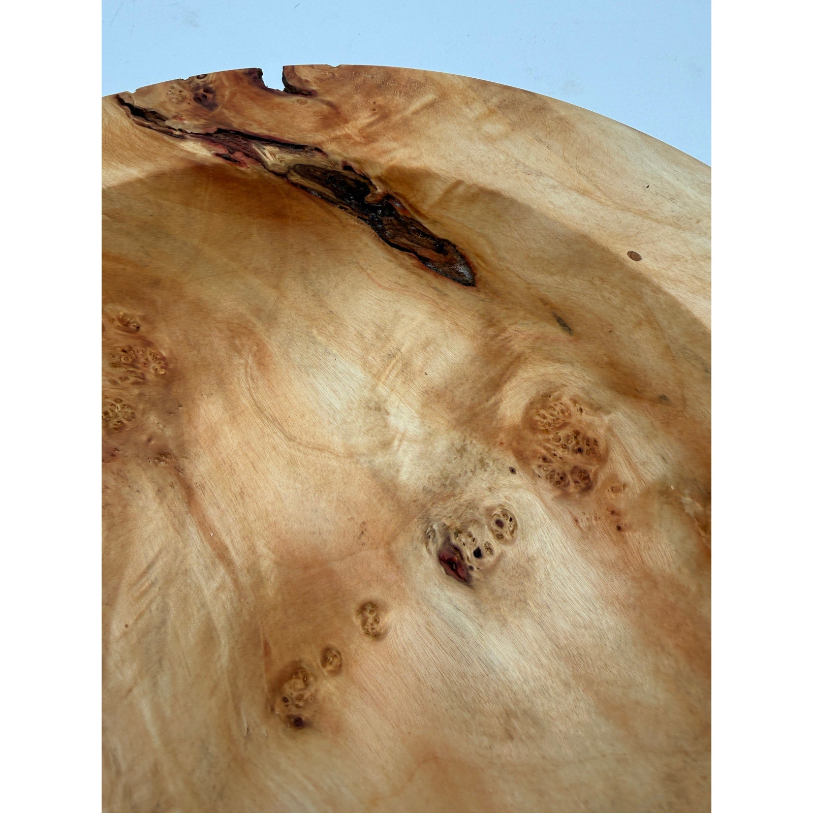 Box Elder Burl Hand Turned Wood Bowl 12x2.25, rare hardwood, artisan crafted, food safe finish, centerpiece, home decor