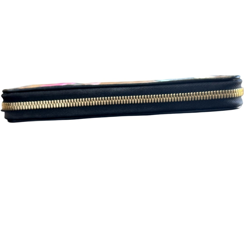 MCM Visetos Striped Zip Around Wallet