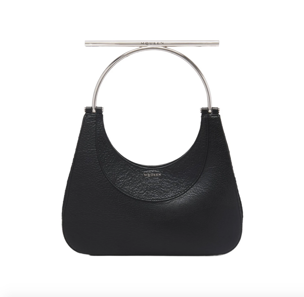 Alexander McQueen Cross-Bar TBar Logo Top Handle Bag with Strap NWT