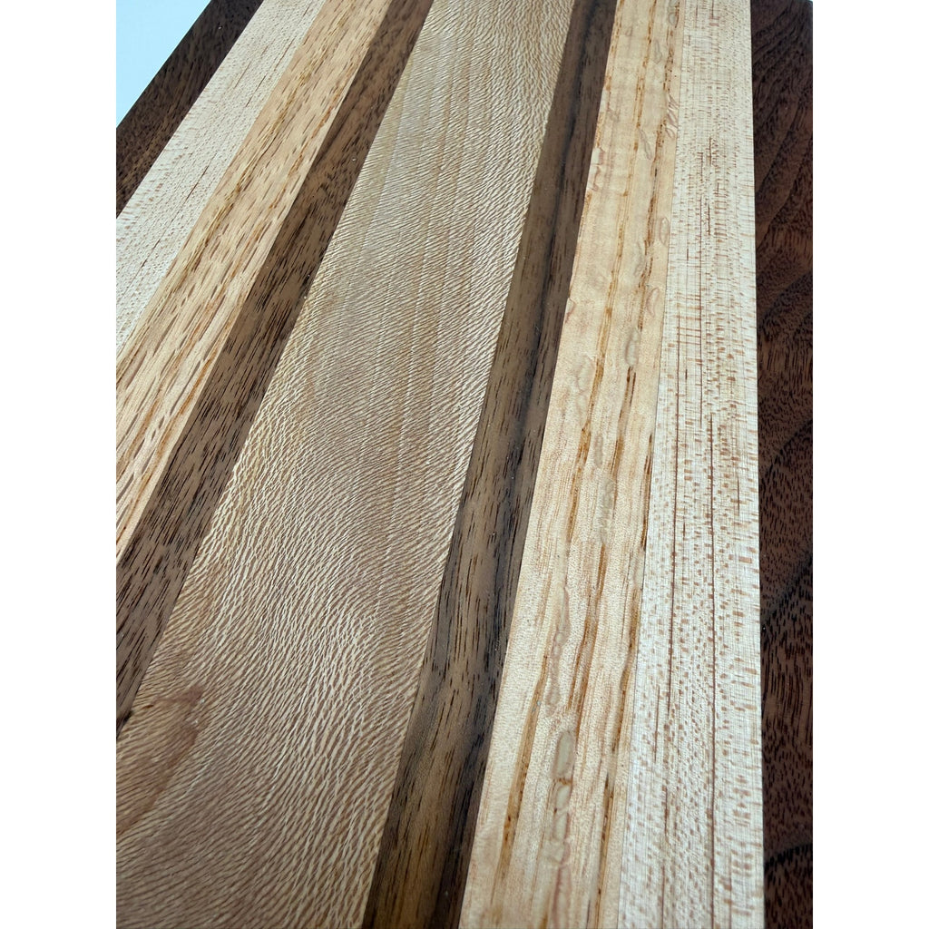 Compact Handmade Wood Cutting Board for Chefs, 11.75 x 7.5 x 1.5, edge grain, assorted hardwood mix, board oil conditioned