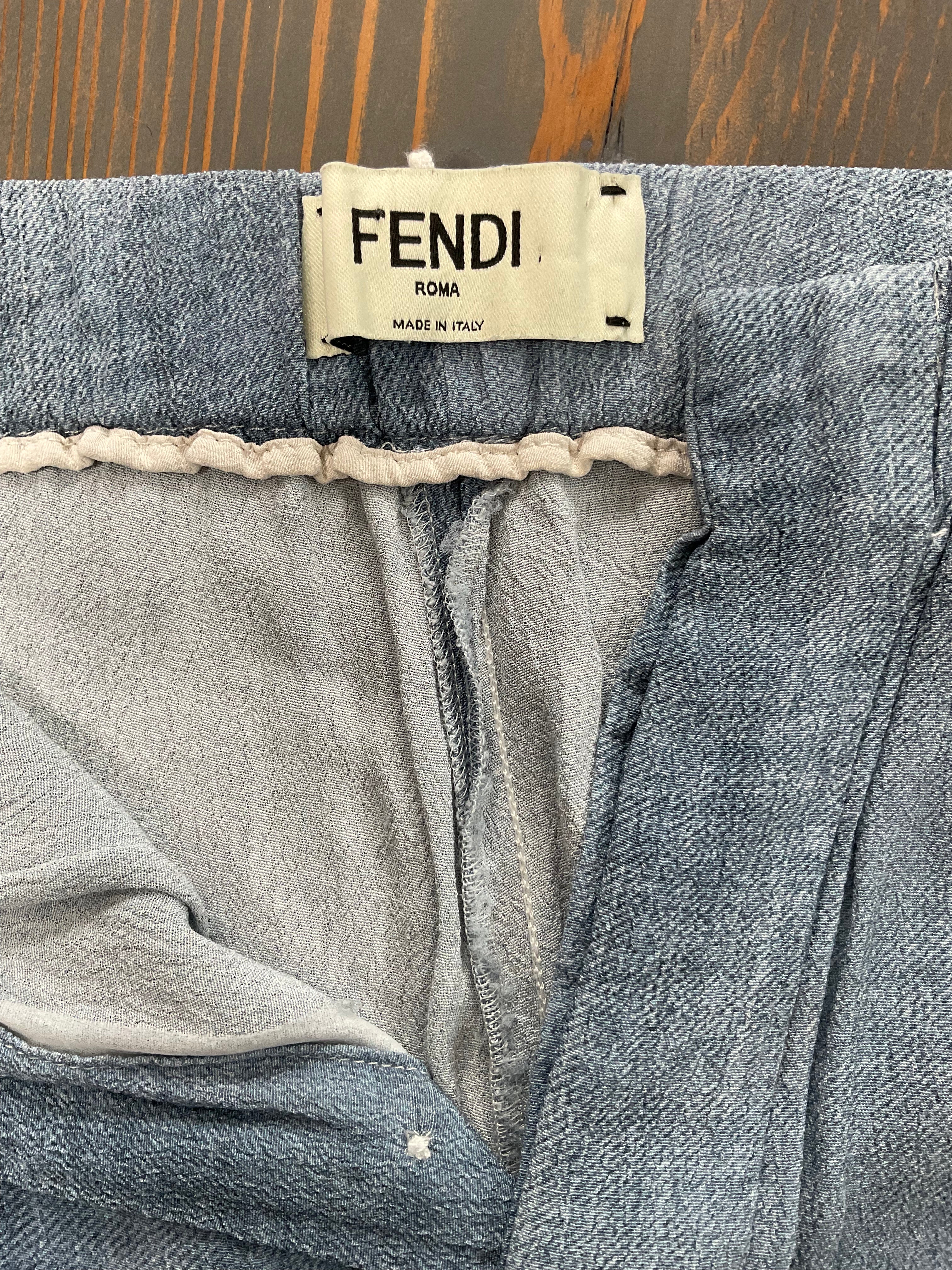 Fendi Viscose Relaxed Fit Pants - Size 42 IT