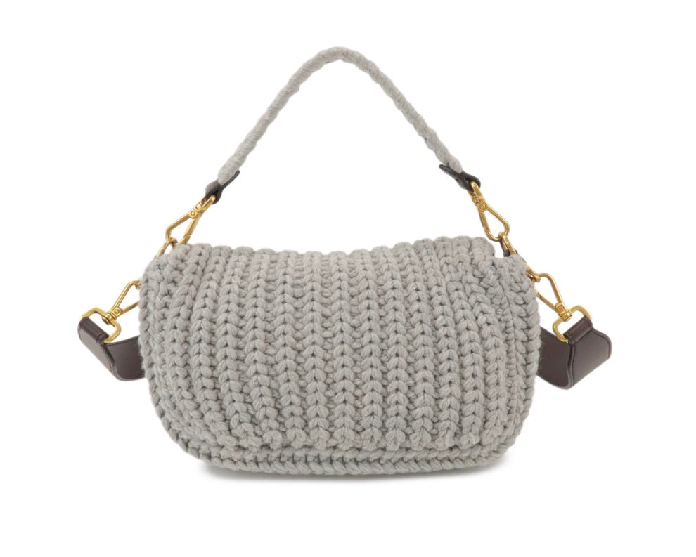 Fendi Baguette Crocheted Wool with Fringe