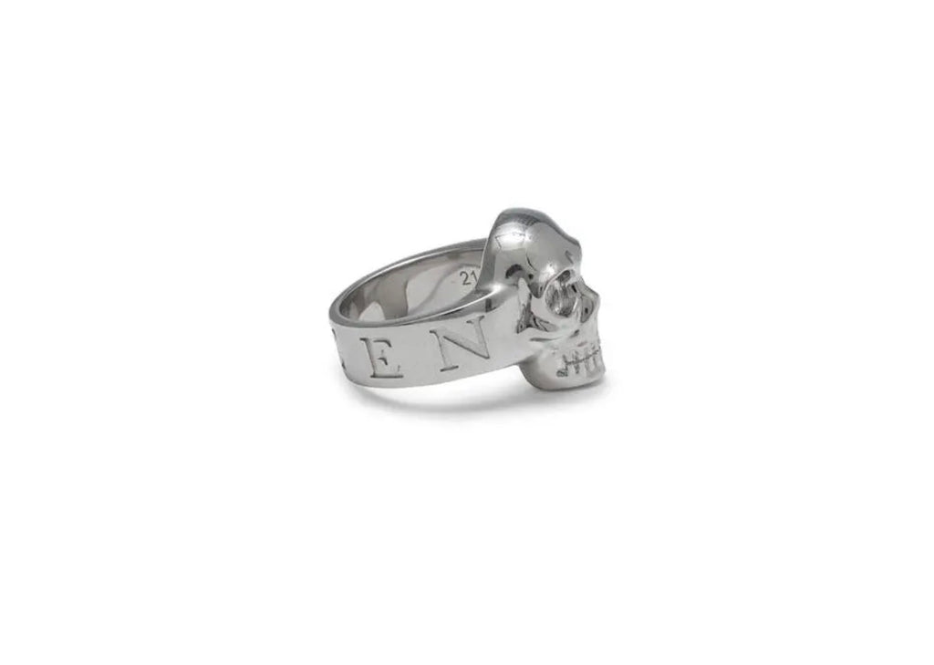 6596 - Alexander Mcqueen Skull Ring Silver - Size 19