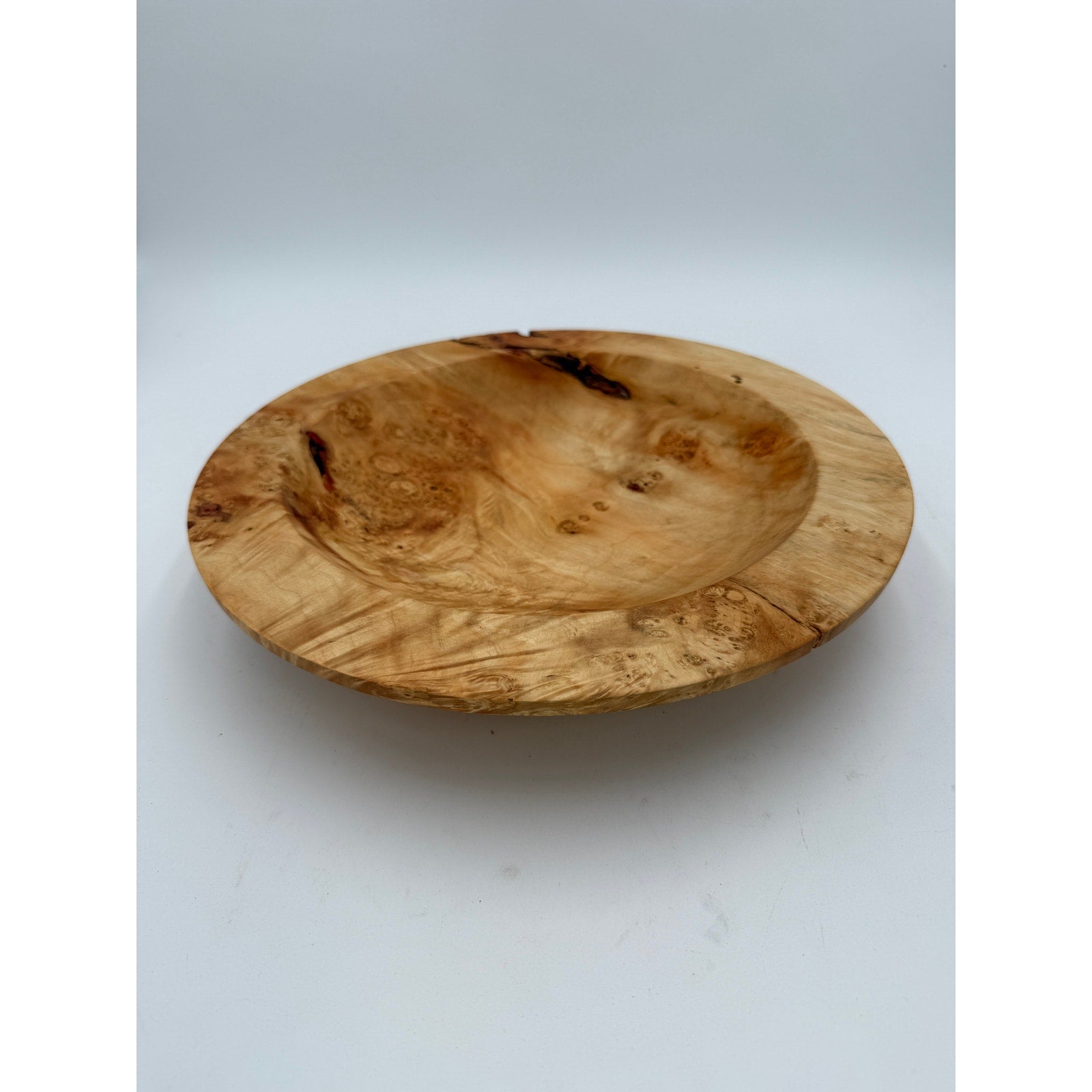 Box Elder Burl Hand Turned Wood Bowl 12x2.25, rare hardwood, artisan crafted, food safe finish, centerpiece, home decor