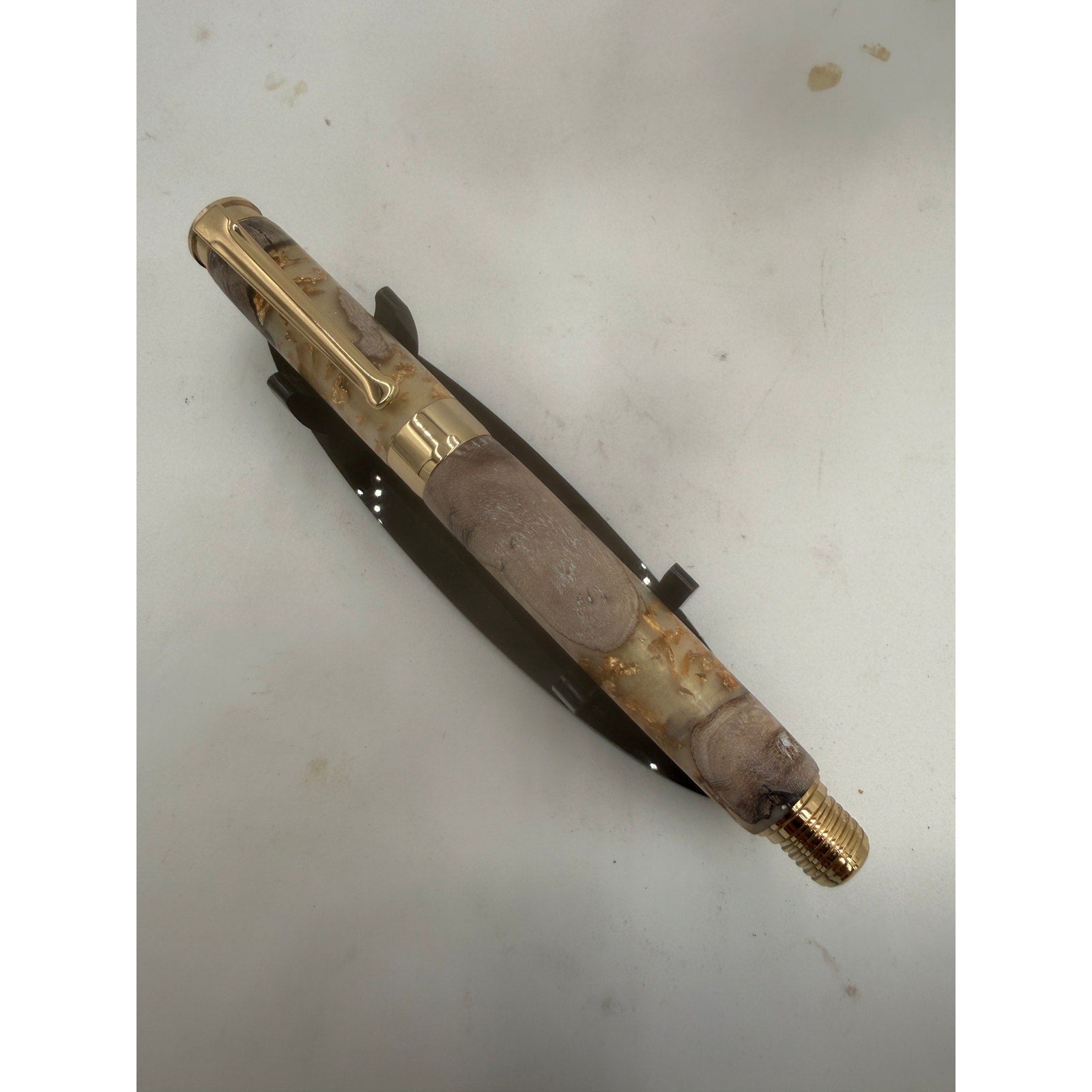 Beaufort Leveche Rollerball Pen, Gold Hardware, Epoxy Flake, Grapevine, Refillable, SKU 1435