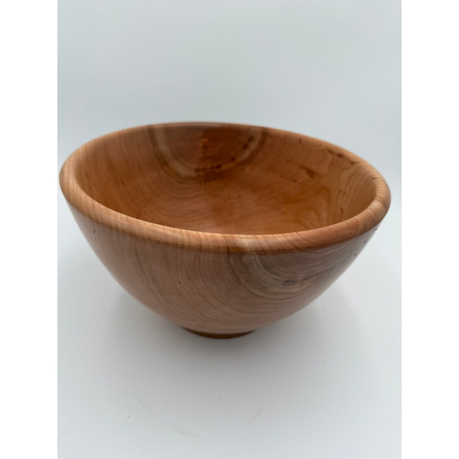 Hand Turned Wood Bowl, Black Cherry Deep Salad Bowl, Handmade Hardwood, Food Safe Bowl, Unique High Quality