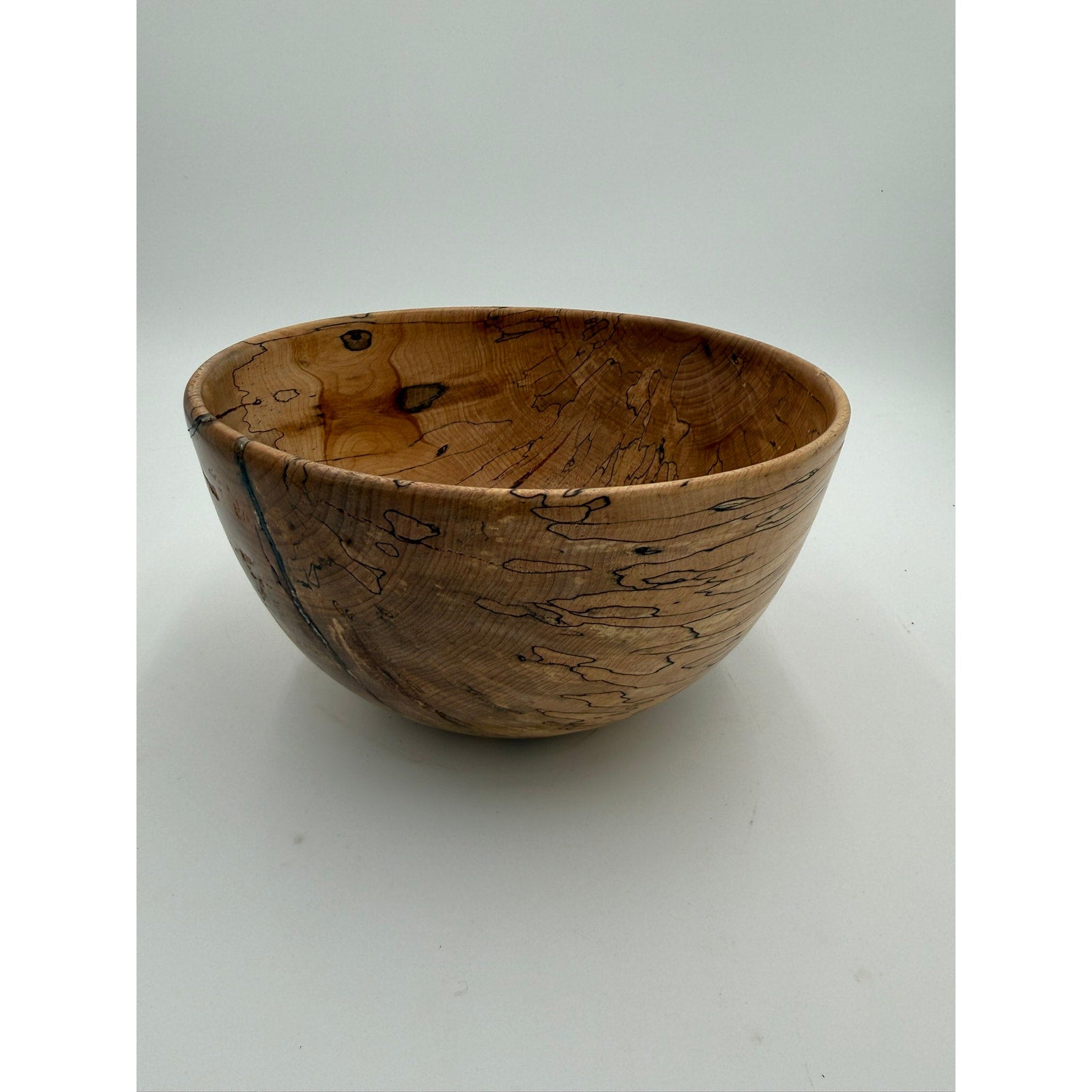 Decorative Spaulted Maple Bowl - Hand Turned