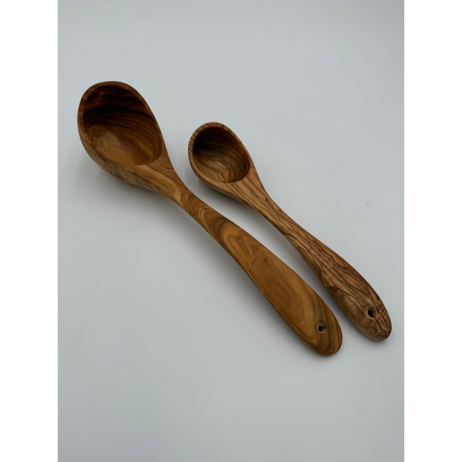 Handmade Olive Wood Kitchen Ladle, 9 or 12 Inch, Food Safe, Durable Utensil