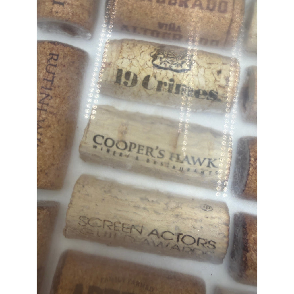 Handcrafted Epoxy Charcuterie Board, Wine Corks, Jewelry Inlay, Walnut Sawdust, SKU 1434