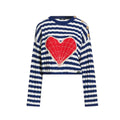6476 - Balmain Heart Pullover Sweater - Size 8 - NWT