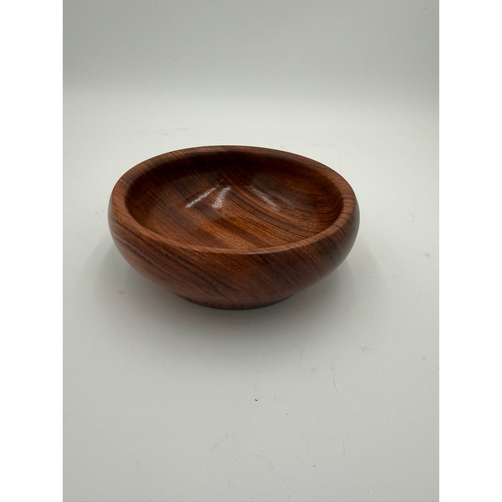 Hand Turned Bubinga Wood Bowl 7 x 2.5 inches, exotic hardwood, handmade, food safe finish, decorative or functional, fruit or snack dish