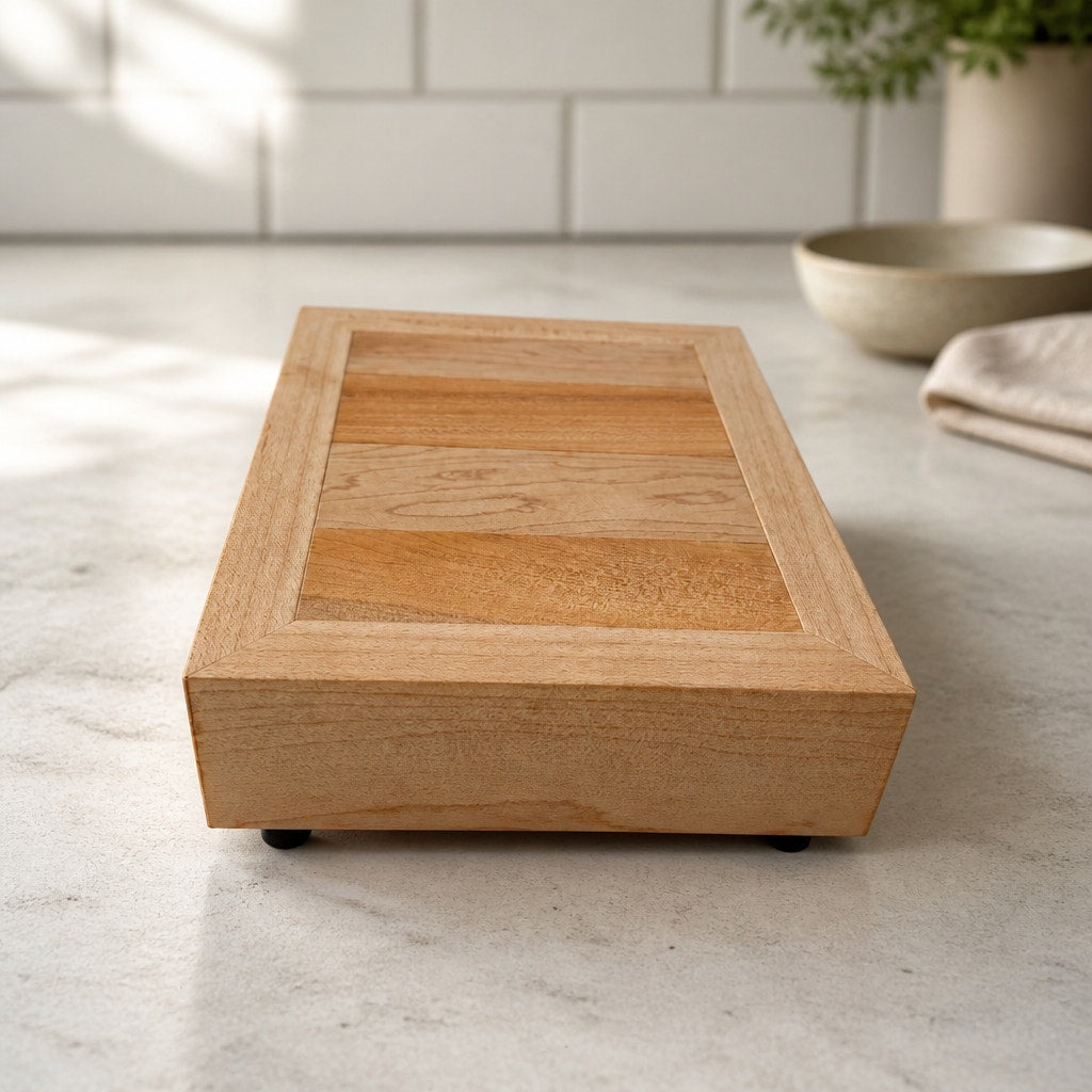 Reclaimed Maple Charcuterie and Cutting Board, salvaged skating rink wood, Shenandoah Iowa, handmade, 8x6.5x2, 27x5x0.75 option