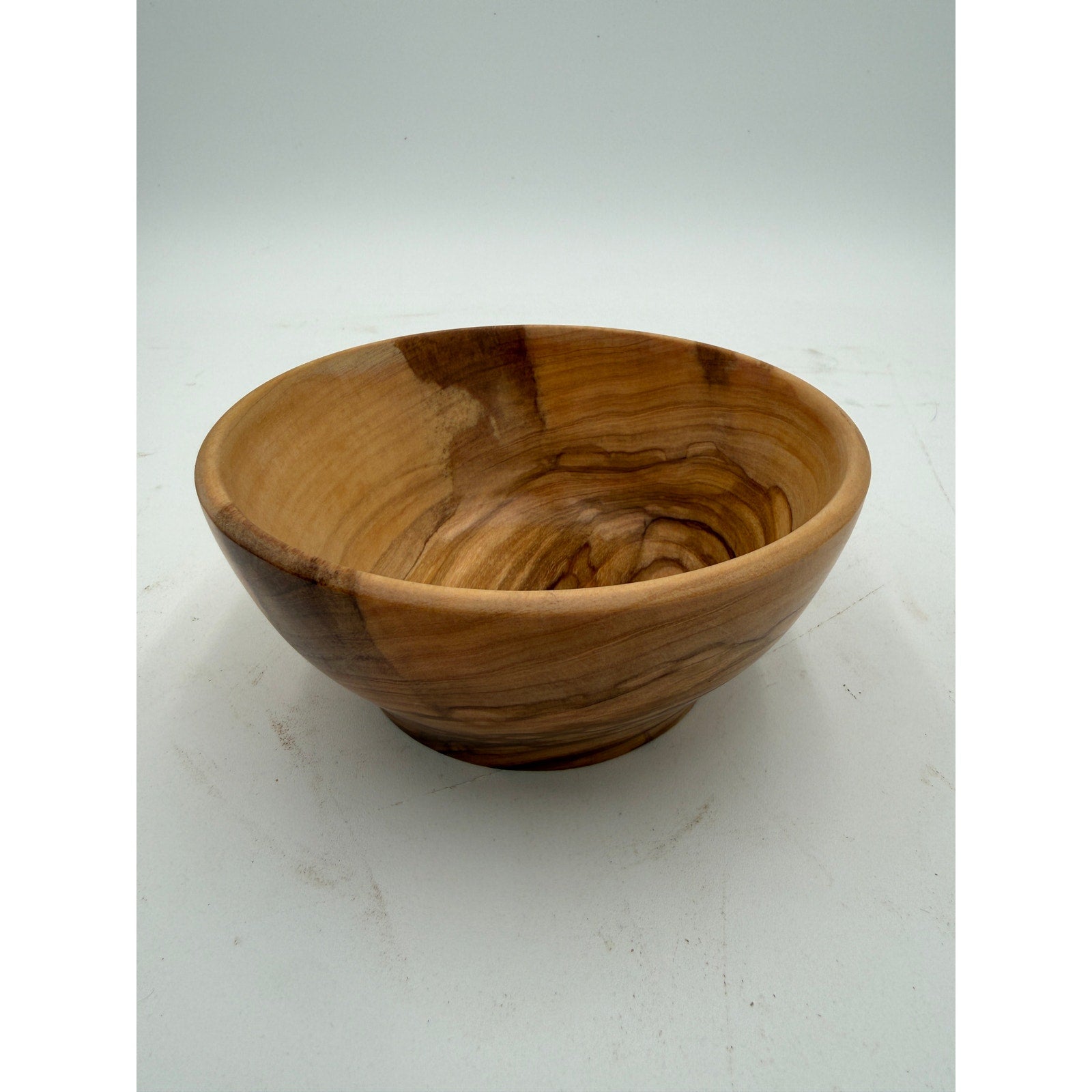 Italian Olive Wood Hand Turned Bowl, 5x2 Inch, Dense Hardwood, SKU 1366