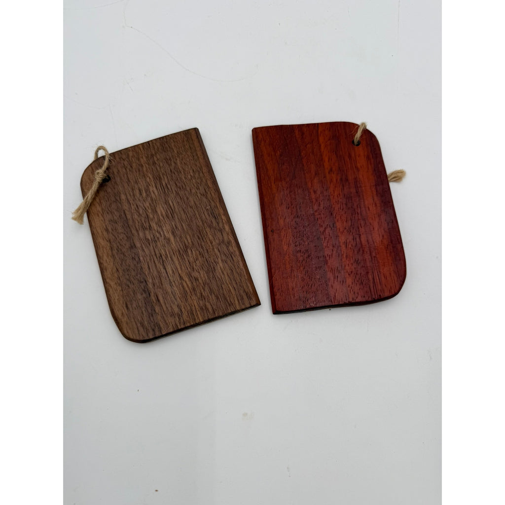 Handmade Wood Dough Knife for Baking, padauk or walnut, food safe finish, comfortable grip, bench scraper alternative